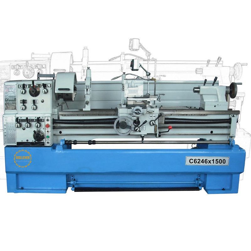 C6246 manual lathe machine metal cutting